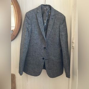 Gray linen blazer